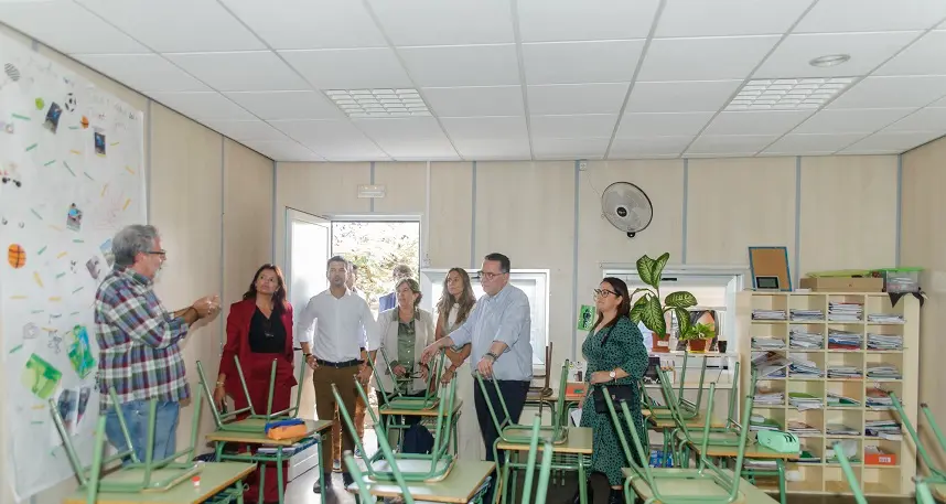 Visita Consejero Educacion Poli Suárez IES Teguise CEIP Costa Teguise.