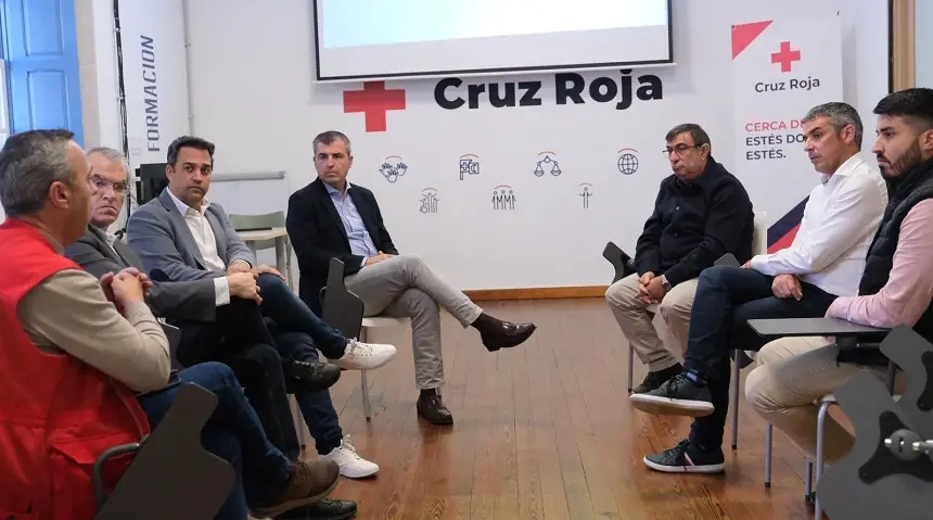 Imagen de la visita de Manuel Domínguez este martes a El Hierro.