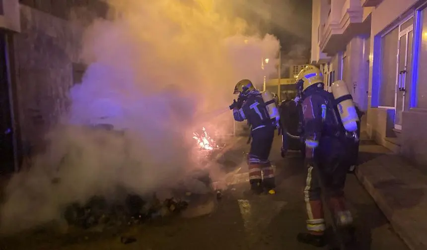 Imagen de la actuación de los bomberos en la zona