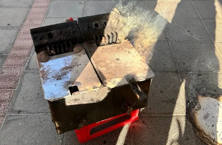 Las freidoras quedaron totalmente calcinadas