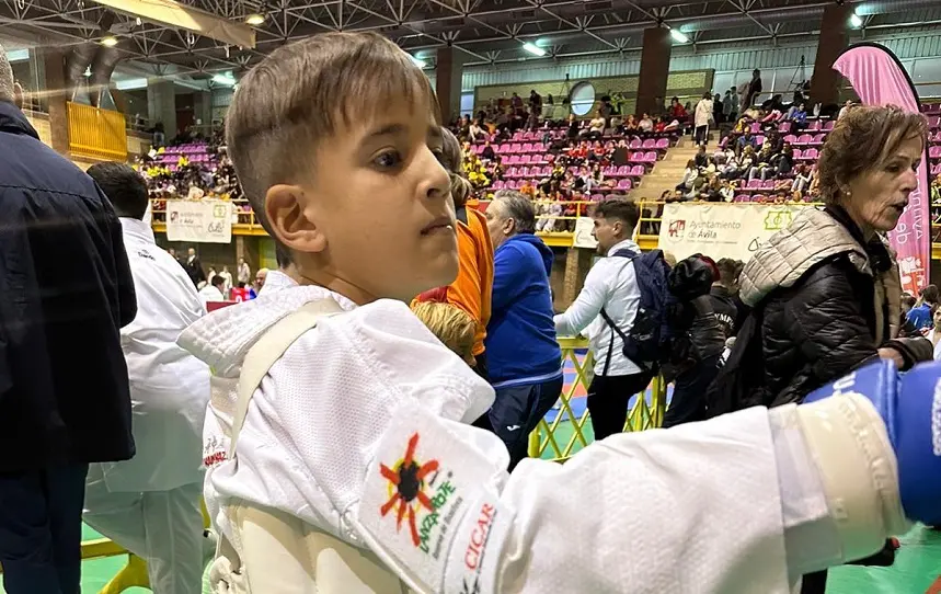 Caleb Padrón instantes previos a uno de sus combates.