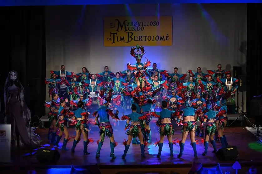 Comparsa Los Cumbacheros en la gala de  presentación del Carnaval de San Bartolomé.
