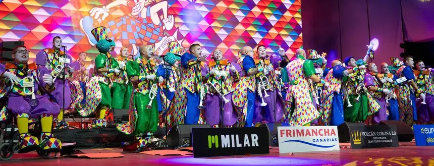 Imagen de uno de los grupos este lunes en el escenario.