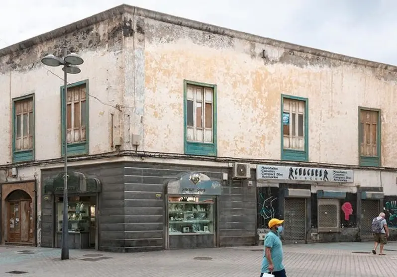 Inmueble histórico de la calle Real de Arrecife.