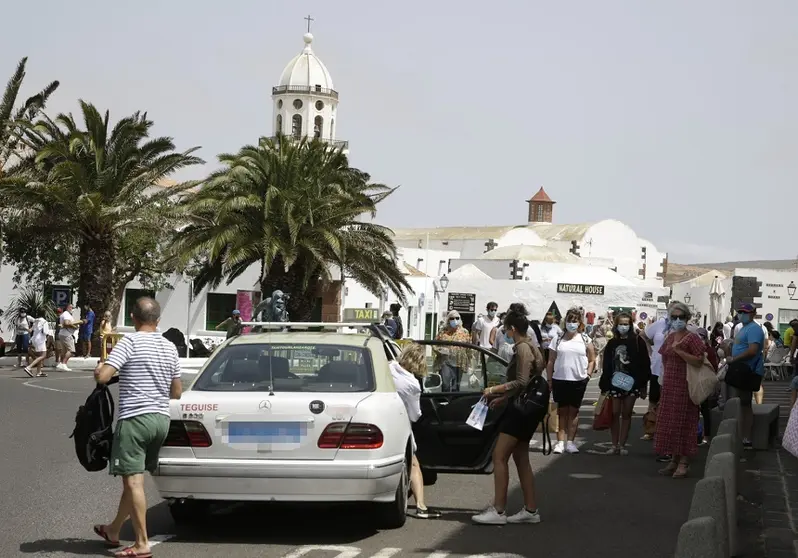Imagen de archivo de taxis en Teguise.