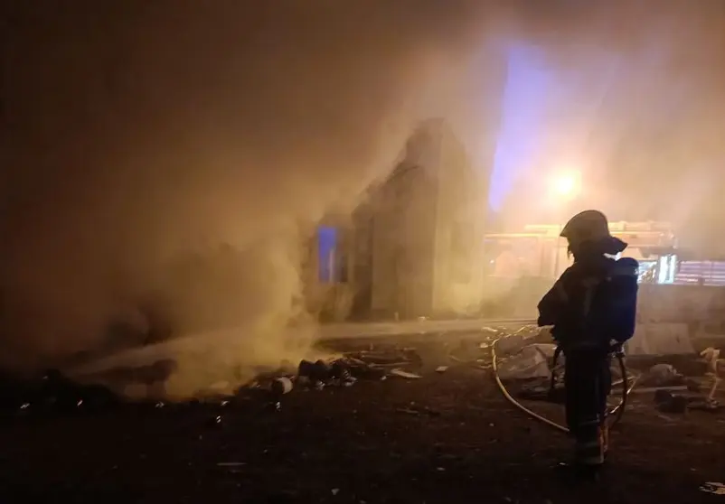 Incendio producido este miércoles en Las Coloradas.