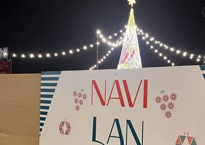 Imagen de la entrada al recinto ferial de Navilan.