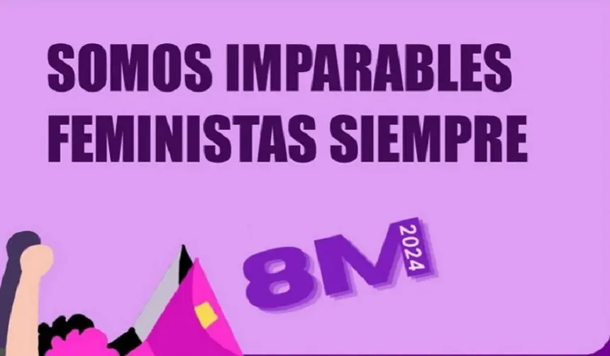 Cartel promocional de actos del 8M.