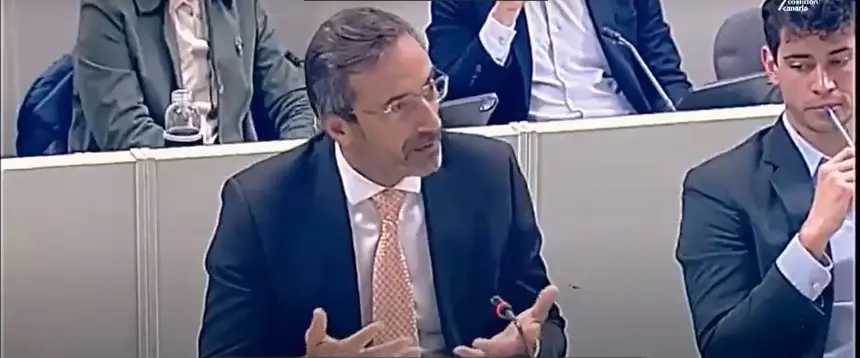 Pedro San Ginés durante su intervención en el Senado.
