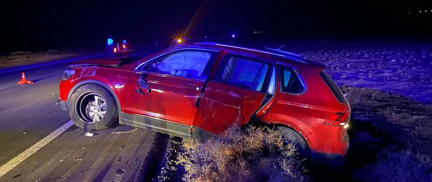 Imagen de cómo quedó el vehículo tras el accidente