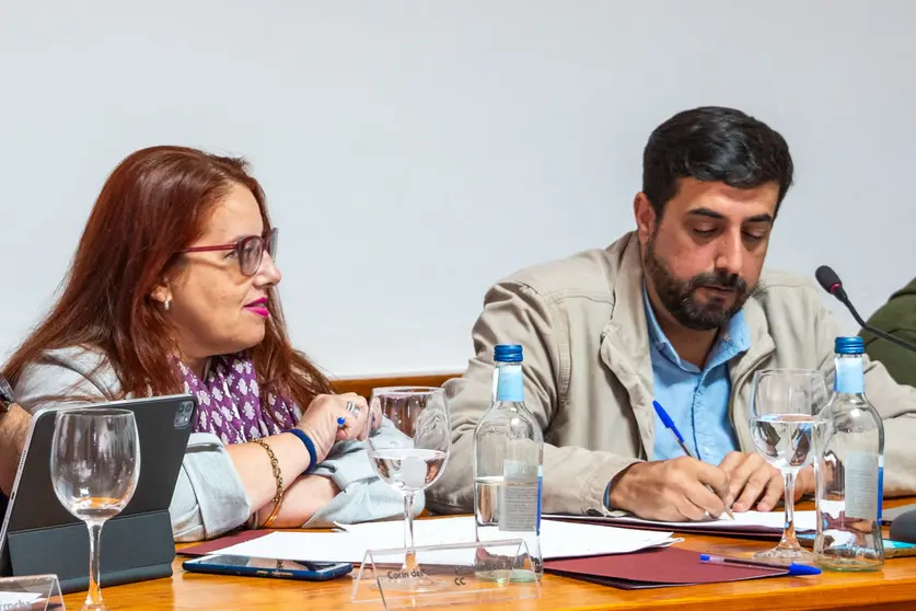 Concejales de CC en el último pleno del Ayuntamiento de San Bartolomé.