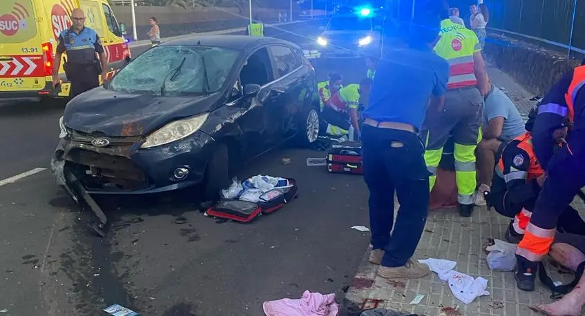 Imagen del accidente en el que falleció el bebé.