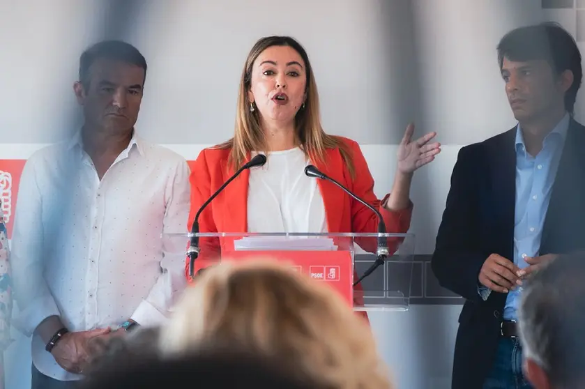 María Dolores Corujo en la rueda de prensa por los presupuestos del Gobierno de Canarias para 2024.