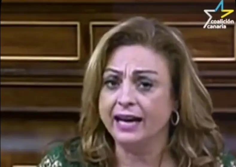 Cristina Valido en el Congreso de los Diputados durante el pleno por la ley de Amnistía.