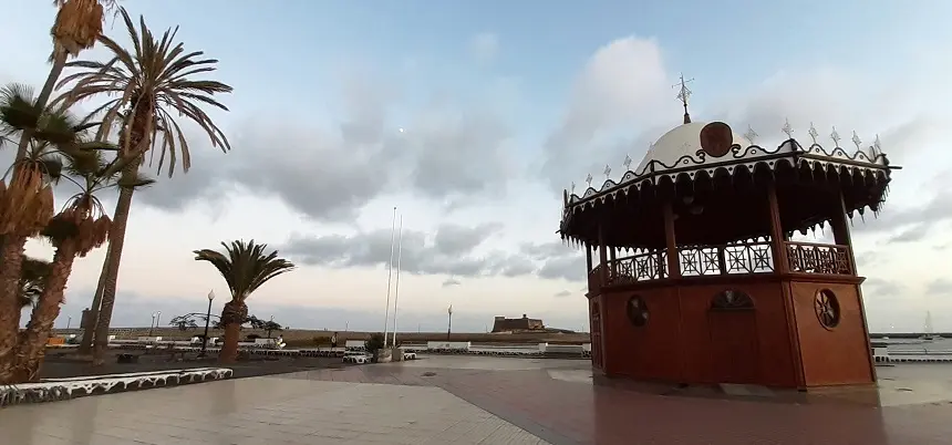Imagen del Parque José Ramírez Cerda, en Arrecife, donde intervino en su diseño el artista César Manrque.