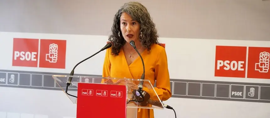 Ariagona González en rueda de prensa.