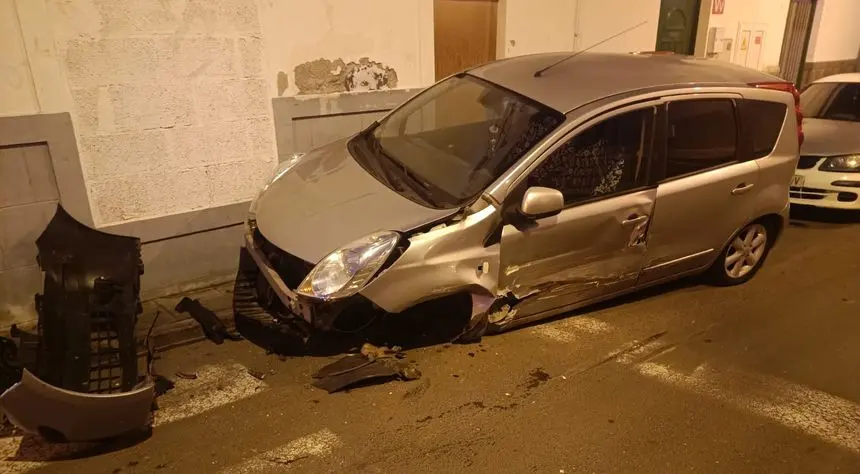 Imagen de uno de los vehículos siniestrados