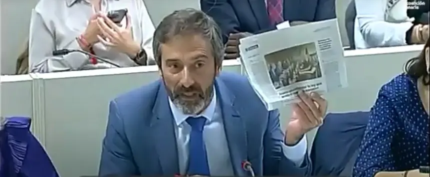 Pedro San Ginés durante su comparecencia en el Senado.
