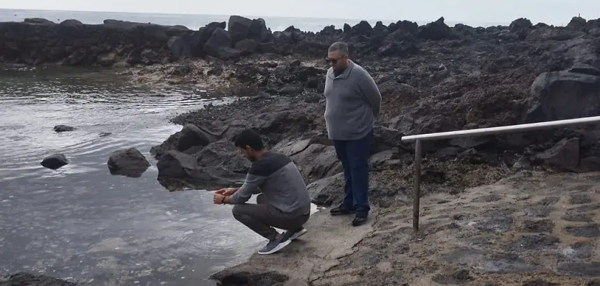 Análisis de agua en Haría.