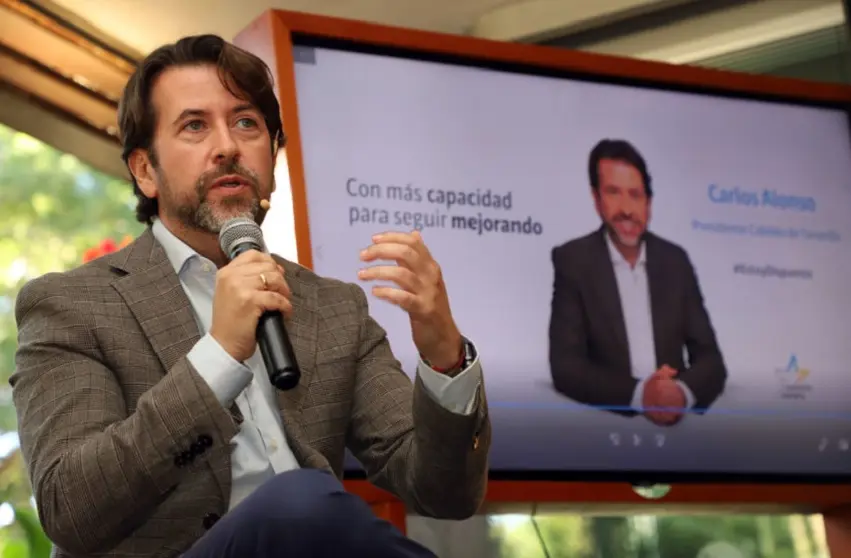 Imagen de archivo de Carlos Alonso durante una campaña electoral de Coalición Canaria.