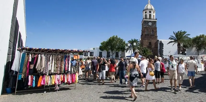 Imagen de archivo del mercadillo de Teguise.