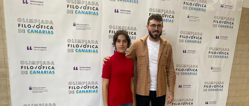 Petra Romero en la olimpiada de filosofía realizada en La Laguna.