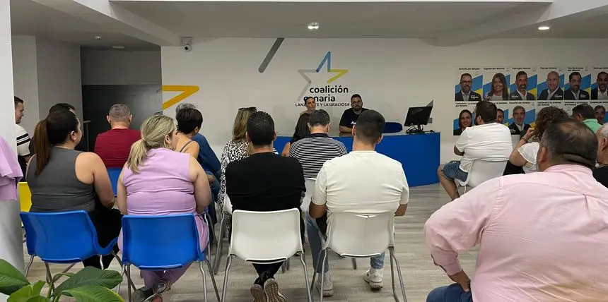 Imagen del Consejo Politico de CC reunido este miércoles en Arrecife