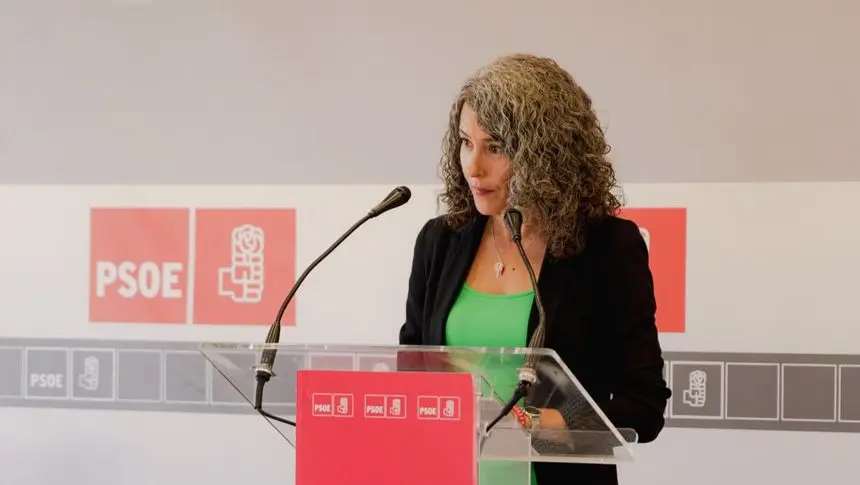 Ariagona González en rueda de prensa.