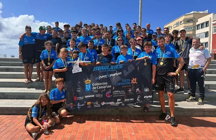 Delegación de los Marlines desplazadas al Campeonato de Canarias.