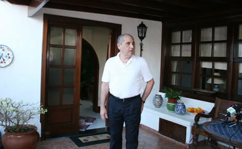 Dimas Martín en una imagen de archivo en su casa de Guatiza.
