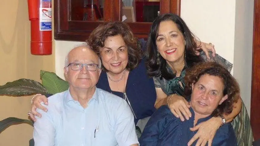 Rosi Mesa con otros compañeros del PSOE de Lanzarote