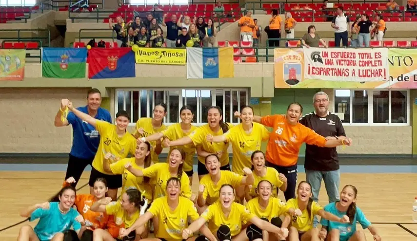 Equipo cadete del Puerto del Carmen en Almería.