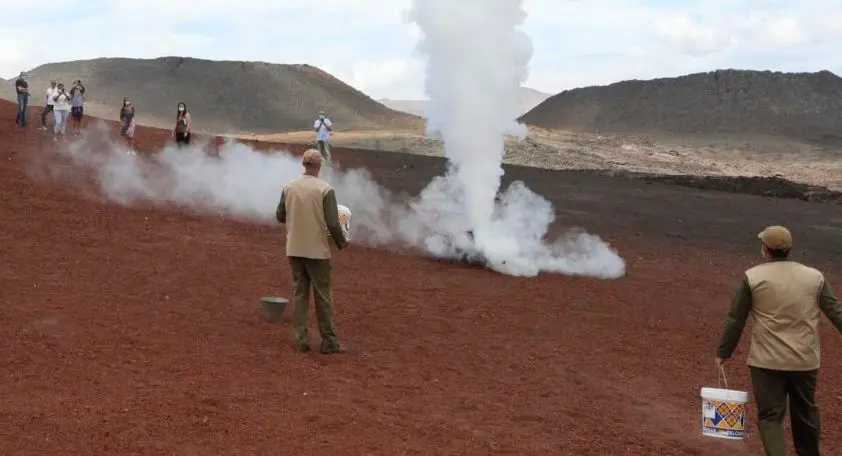 Imagen de archivo de una exhibición realizada en Timanfaya