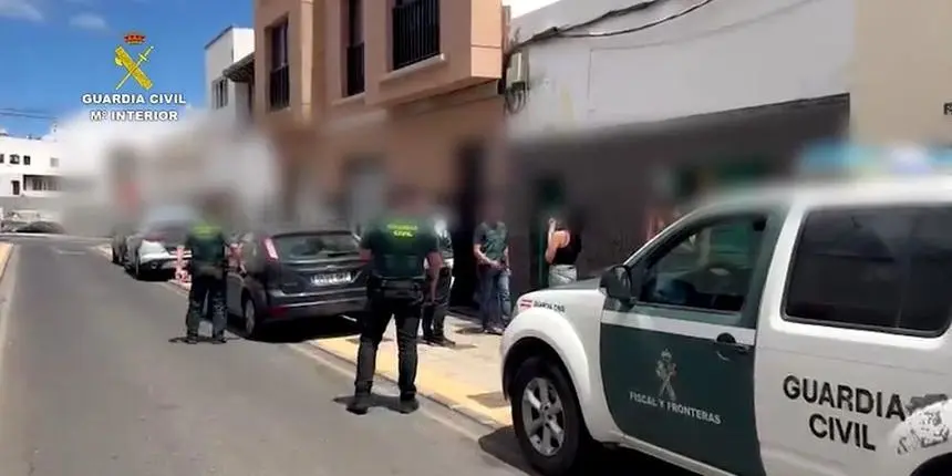 Imagen de archivo de una actuación de la Guardia Civil en Lanzarote.