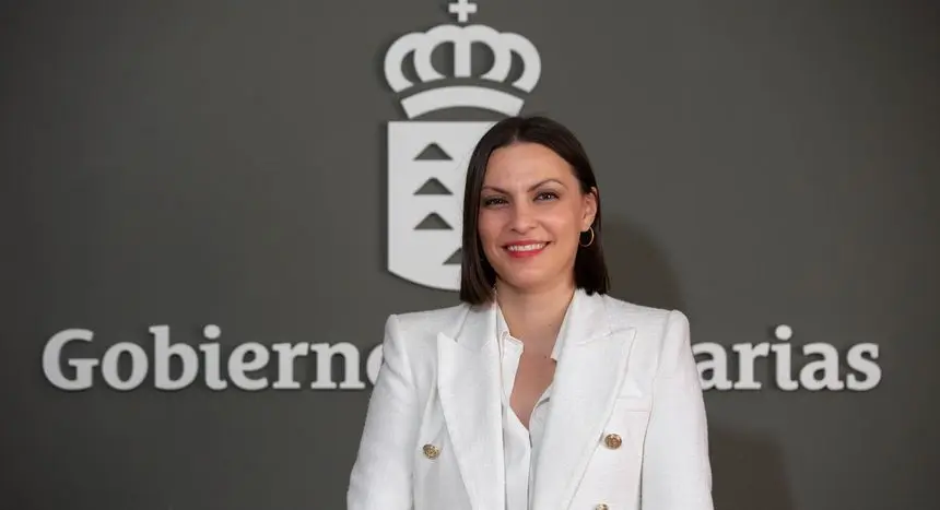 Migdalia Machín en la sede del Gobierno de Canarias