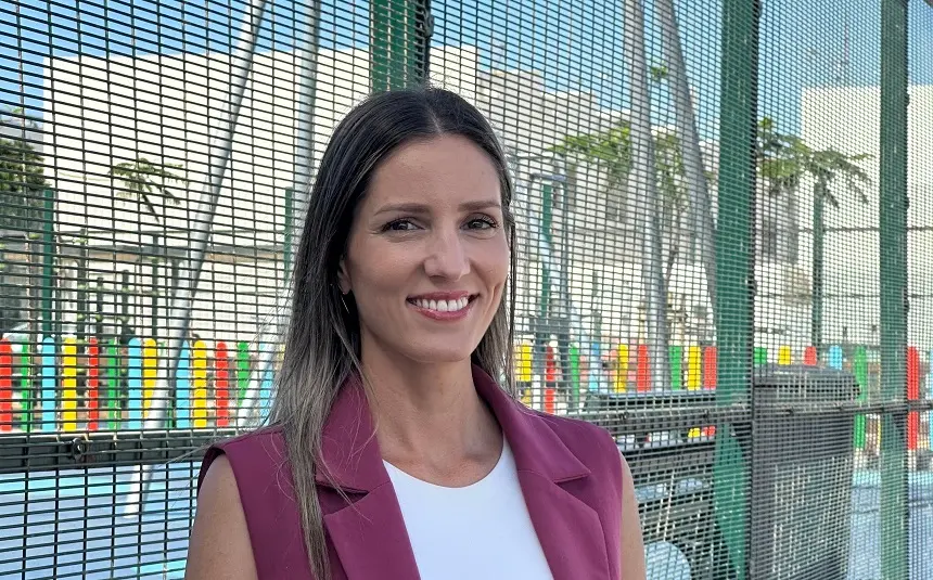 Sheila Guillén en el parque de Argana Alta