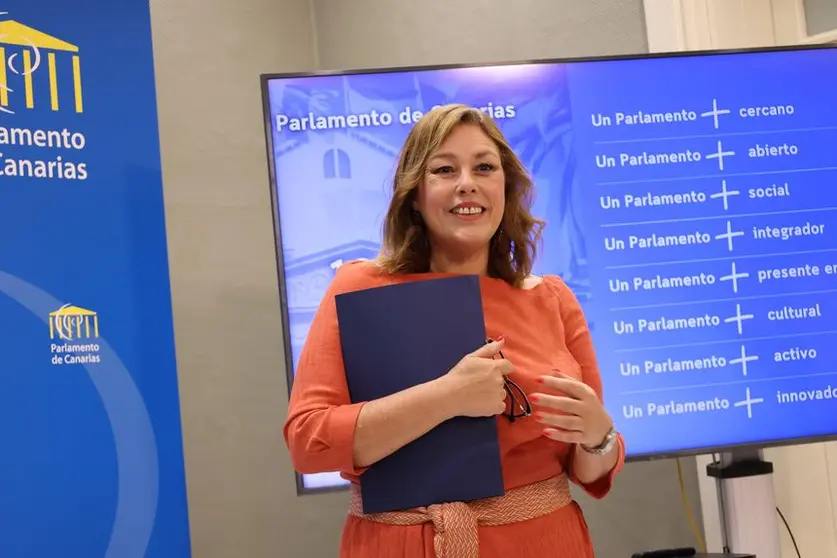 Astrid Pérez, presidenta del Parlamento de Canarias.