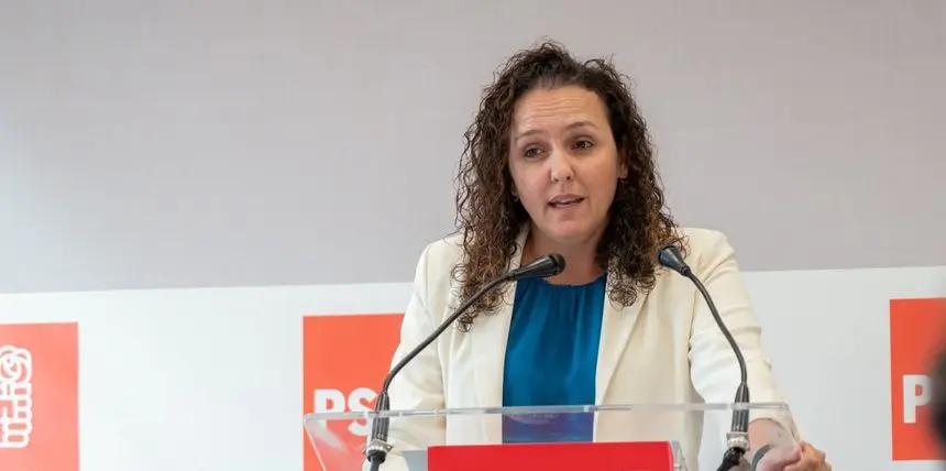 Begoña Hernández en la sede del PSOE de Lanzarote