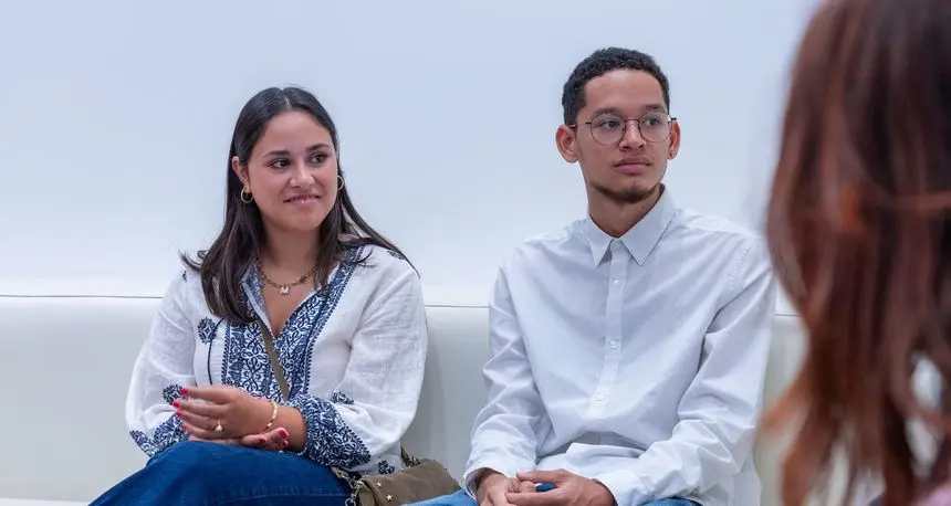 Imagen de los dos alumnos de Lanzarote que han obtenido la mejor nota en la prueba de acceso a la universidad.