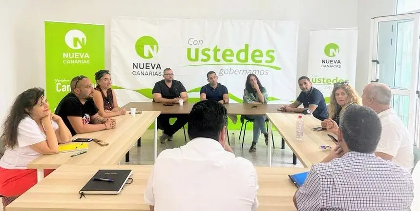 Imagen del encuentro de la Ejecutiva Insular celebrado para analizar la situación de Haría