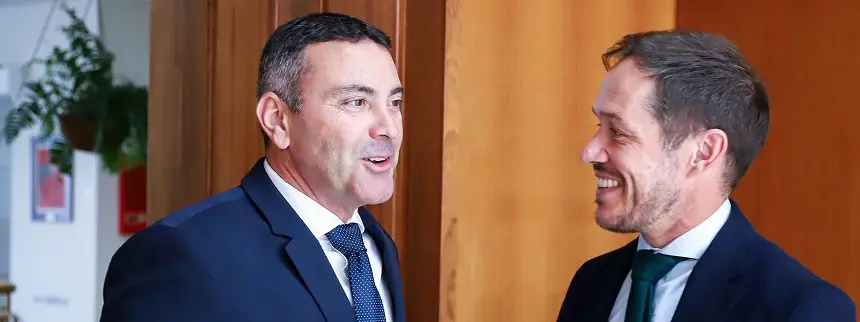 El presidente del Cabildo con el consejero de Transición Ecológica del Gobierno de Canarias.