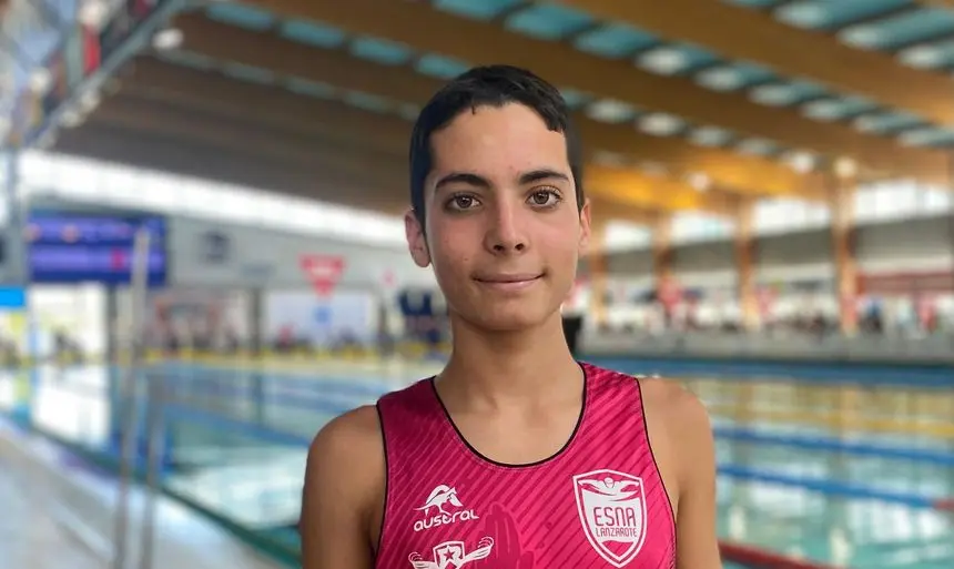 Iván Colodrero en la piscina donde entrena