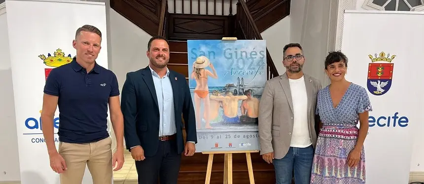 Presentación del pregonero y el cartel de las fiestas de San Ginés 2024.
