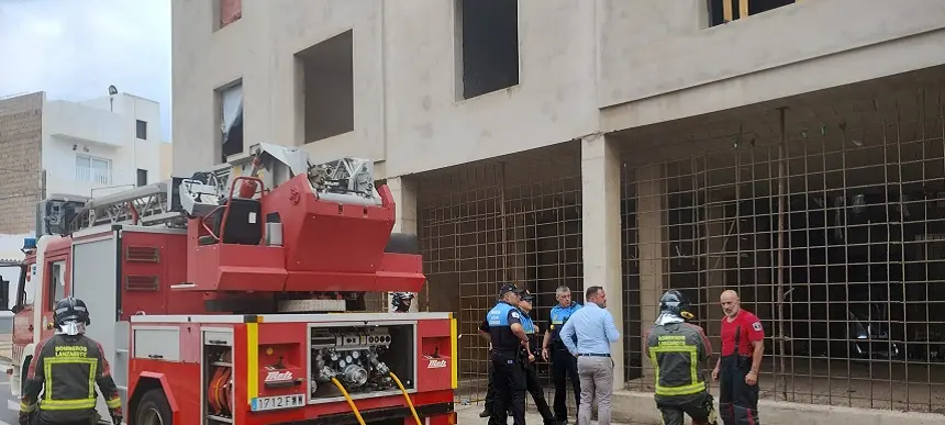 Actuación en el esqueleto de la calle Brasilia en Arrecife.