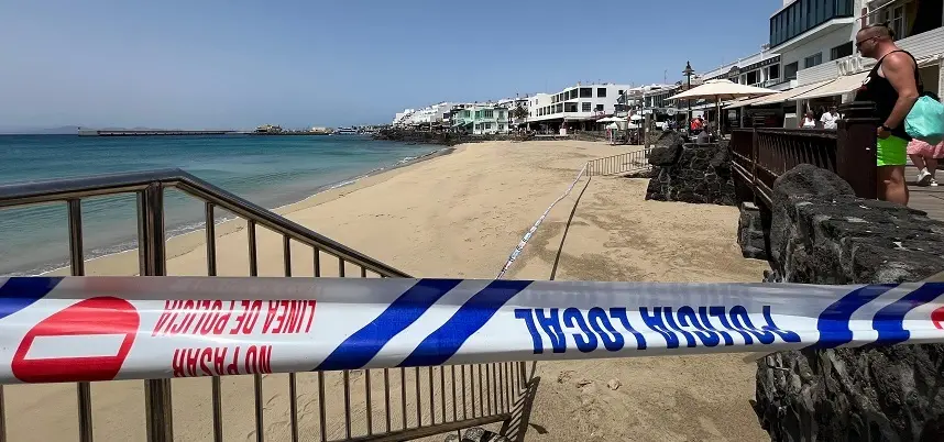 Imagen de la playa de Playa Blanca.