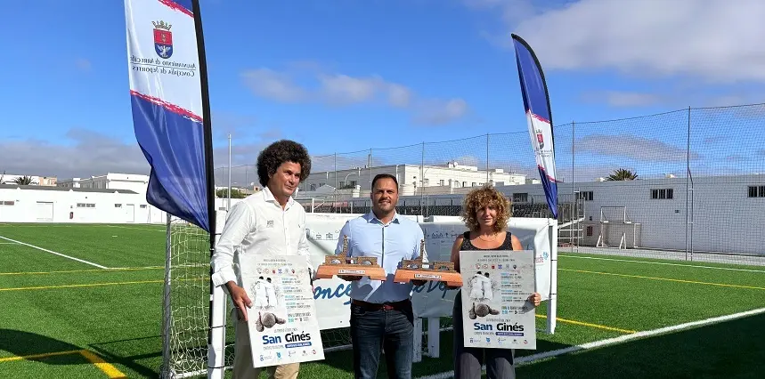 Presentación hoy del LV Torneo de Fútbol de San Ginés, organizado por el Ayuntamiento de Arrecife dentro de las fiestas patronales 