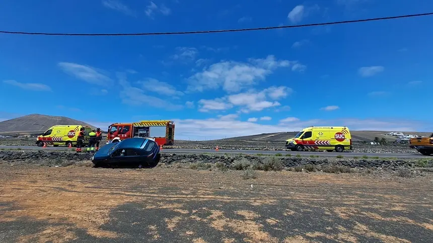 Imagen del estado del vehículo tras el accidente.