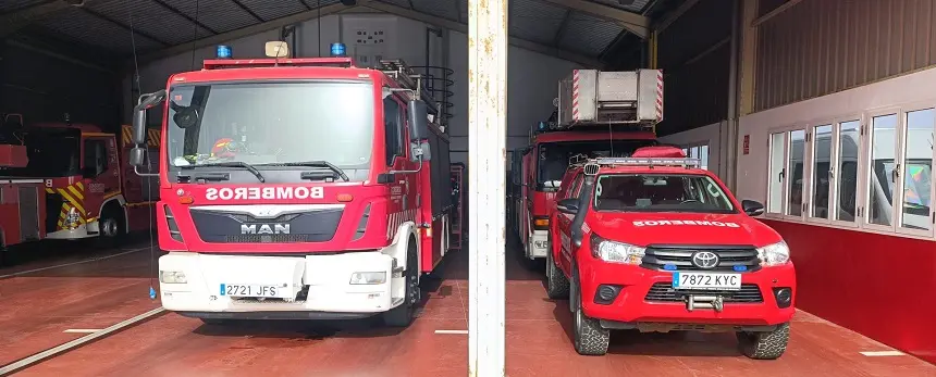 Imagen de los camiones de bomberos del Consorcio de Seguridad y Emergencias.