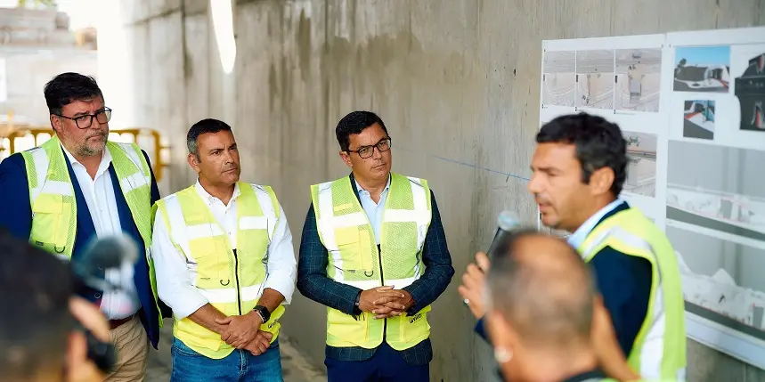 Visita a las obras de Playa Honda.