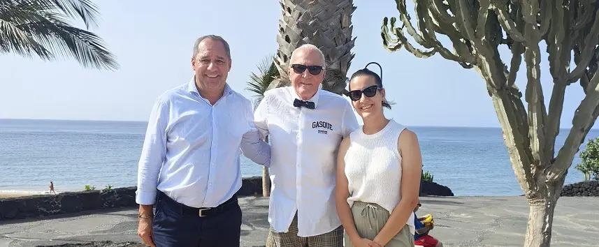 Juan Monzón junto a Kenneth Gasquet y Cintia Machñin